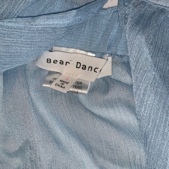 Bear Dance Light Blue Sheer Halter Top L Polyester China - Picture 2 of 6